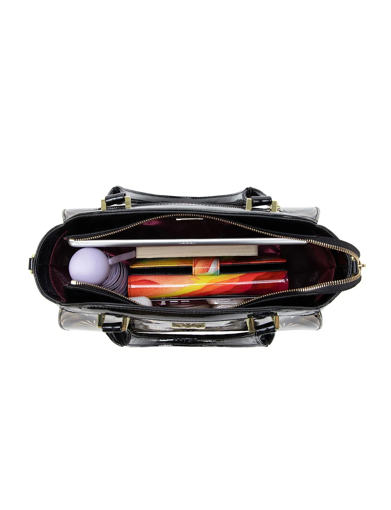 VENICE PATENT LEATHER GRIP BAG- SN83-0628- SALE