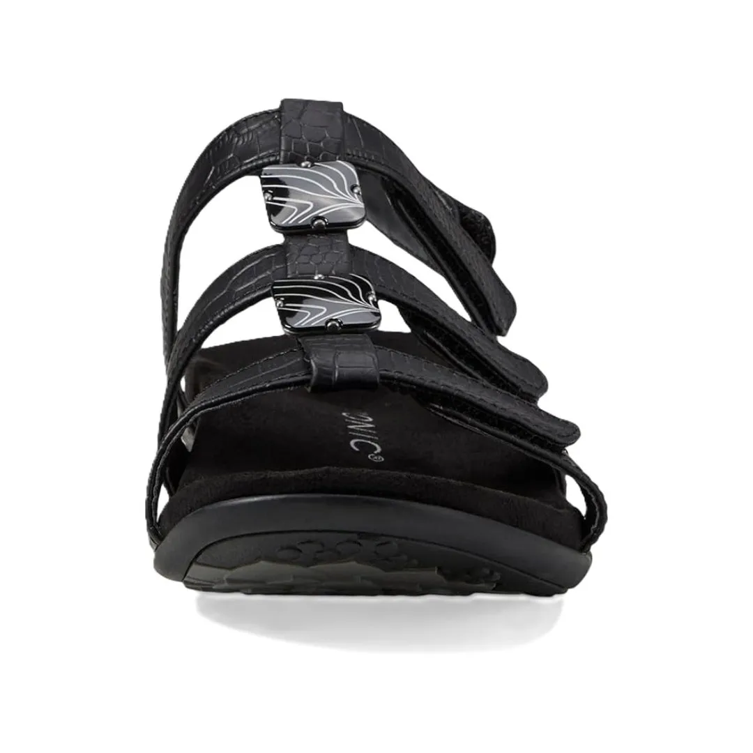 Vionic Women's Amber strappy Black Sandals