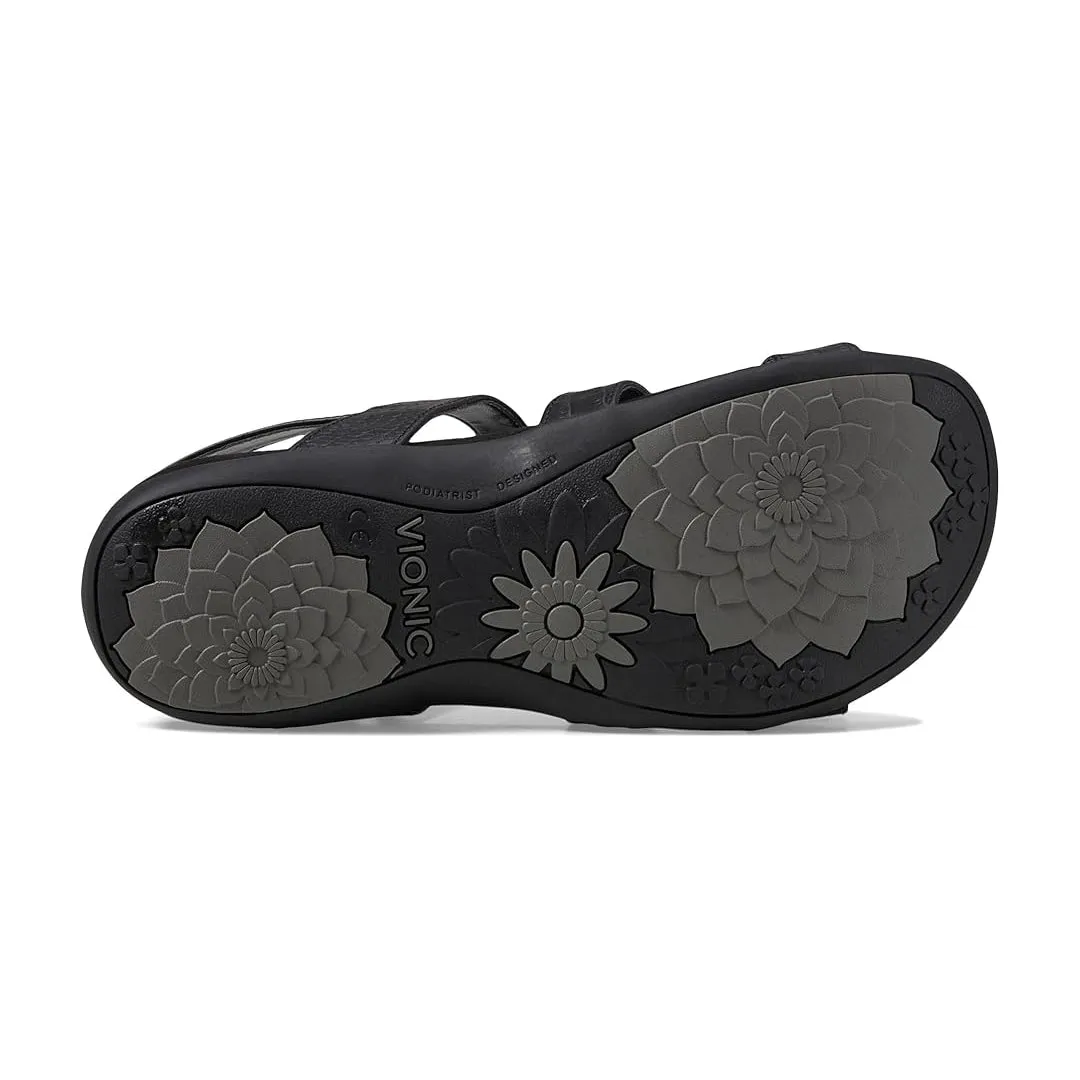 Vionic Women's Amber strappy Black Sandals