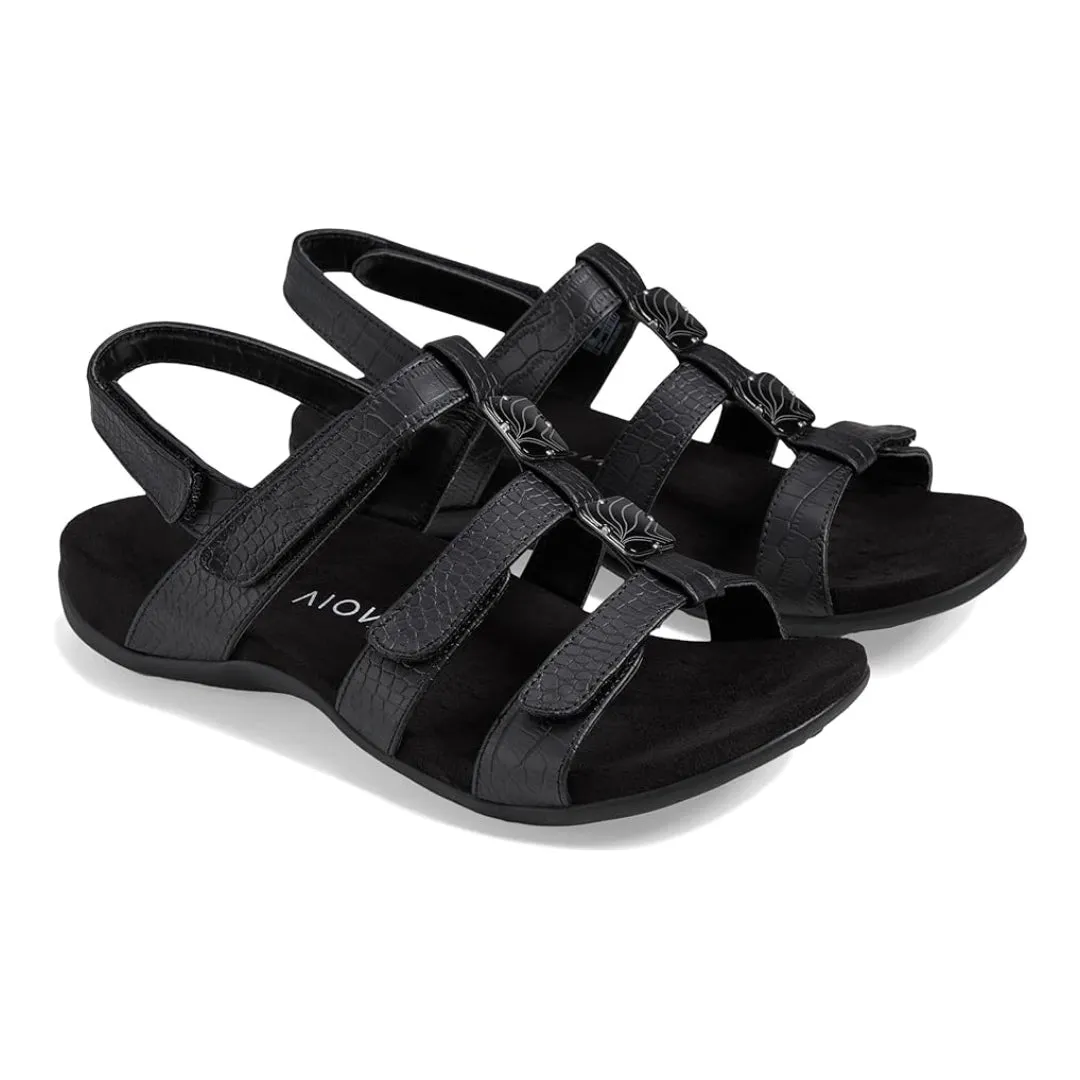 Vionic Women's Amber strappy Black Sandals