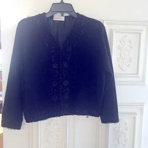 VTG Super Soft Hand-Placed/Sewn Beaded Sweater