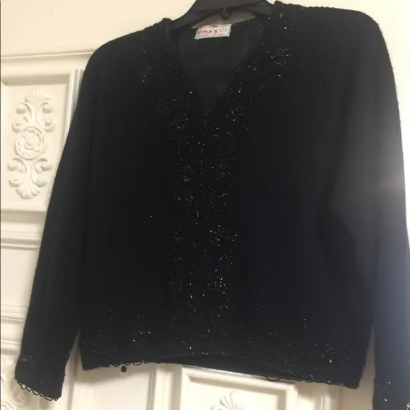 VTG Super Soft Hand-Placed/Sewn Beaded Sweater