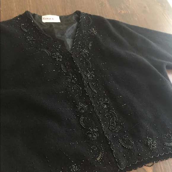 VTG Super Soft Hand-Placed/Sewn Beaded Sweater