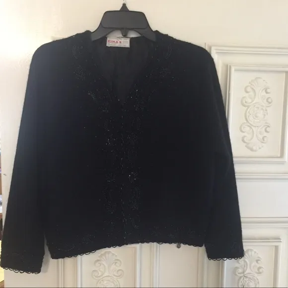 VTG Super Soft Hand-Placed/Sewn Beaded Sweater