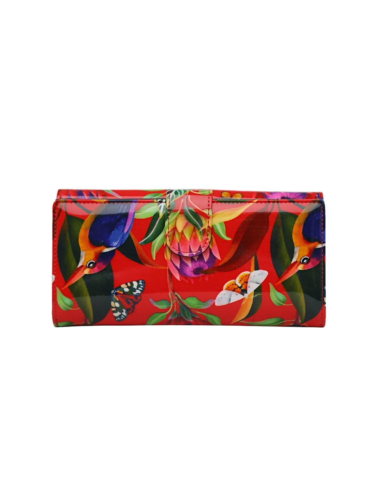 WILDFLOWER LGE RFID PATENT LEATHER WALLET- WSN2401-SALE
