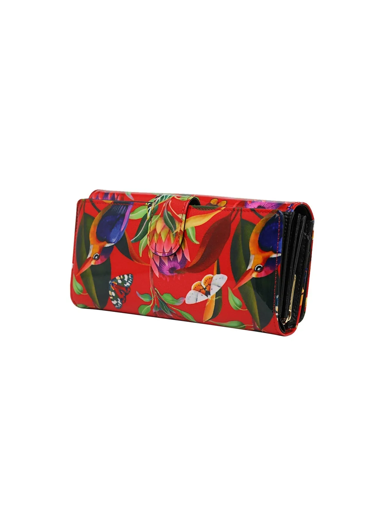 WILDFLOWER LGE RFID PATENT LEATHER WALLET- WSN2401-SALE