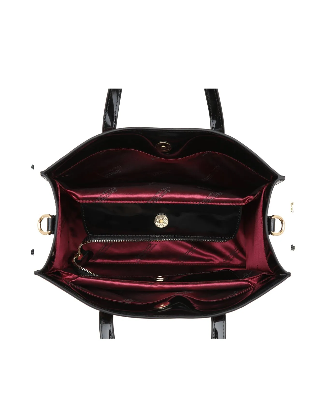 WILDFLOWER PATENT LEATHER GRIP HANDLE BAG- SN24-0821- SALE
