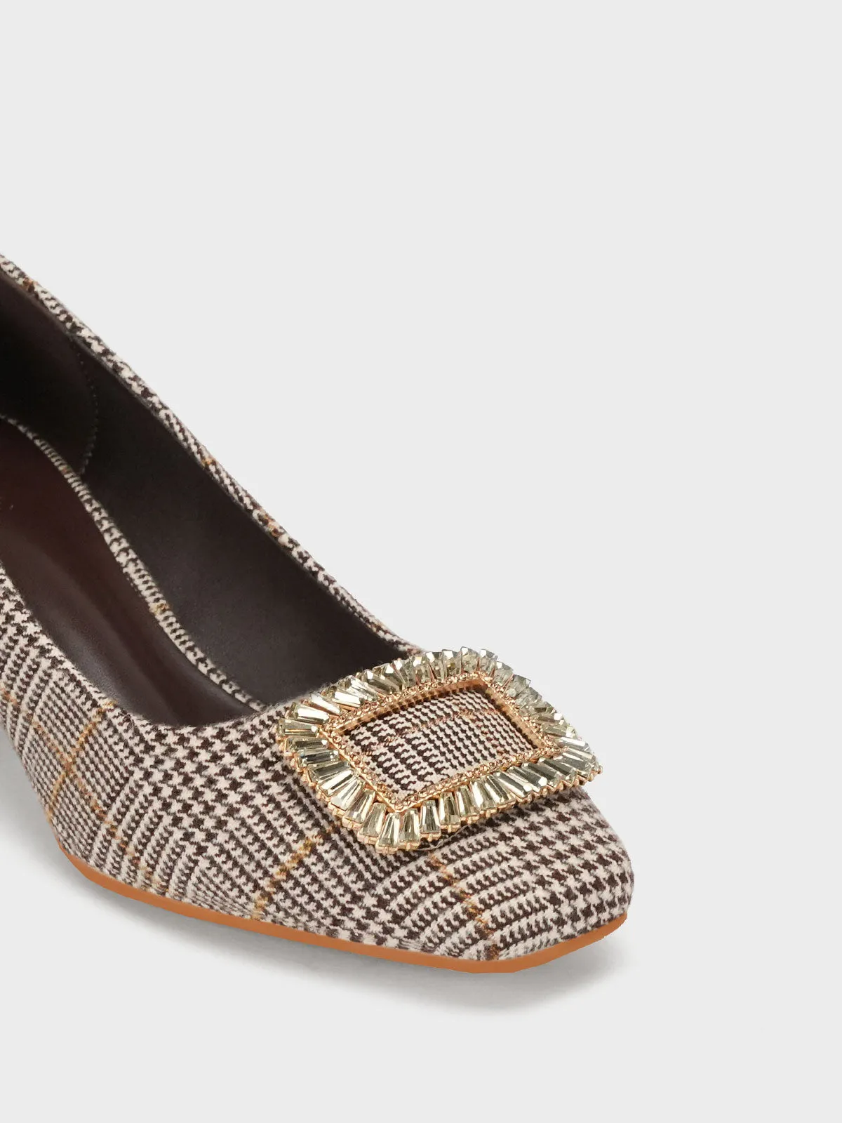 Women's "RAGNAR" Decorated Block Heel Courts