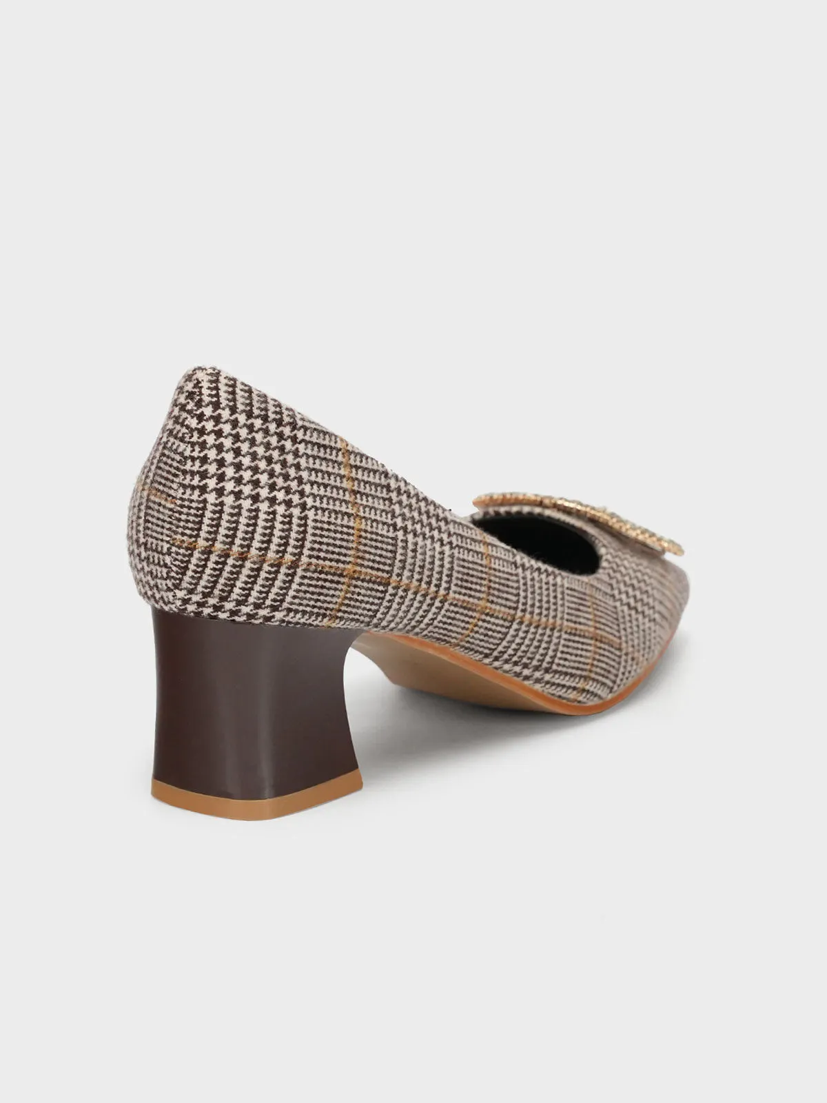Women's "RAGNAR" Decorated Block Heel Courts