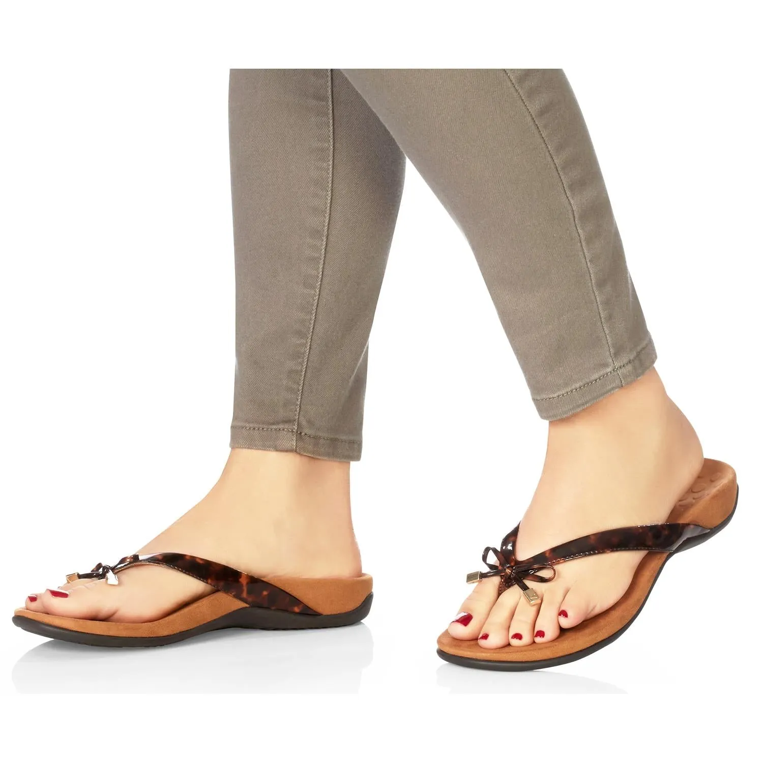 Women's Vionic Bella II White Floral Patent