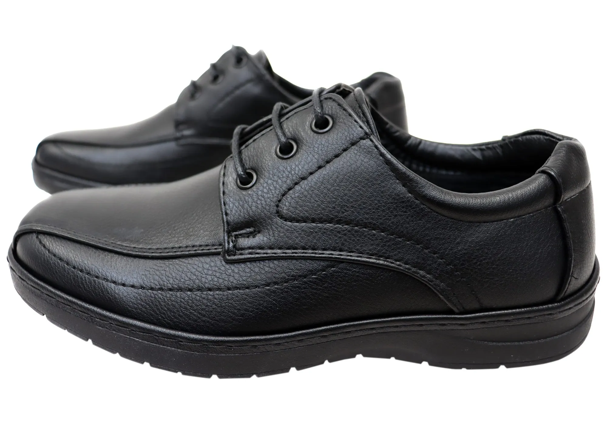 Woodlands Mens Luai Black Comfortable Lace Up Shoes