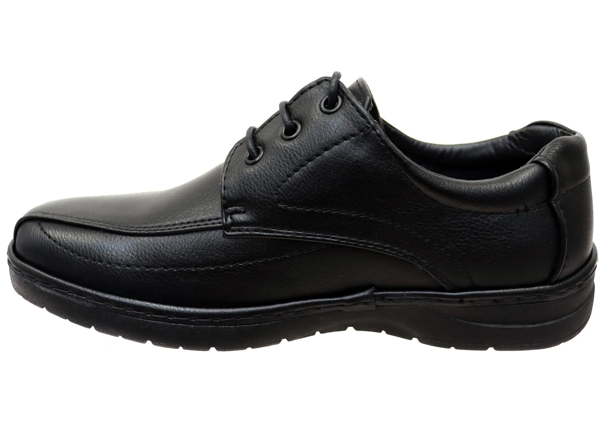 Woodlands Mens Luai Black Comfortable Lace Up Shoes