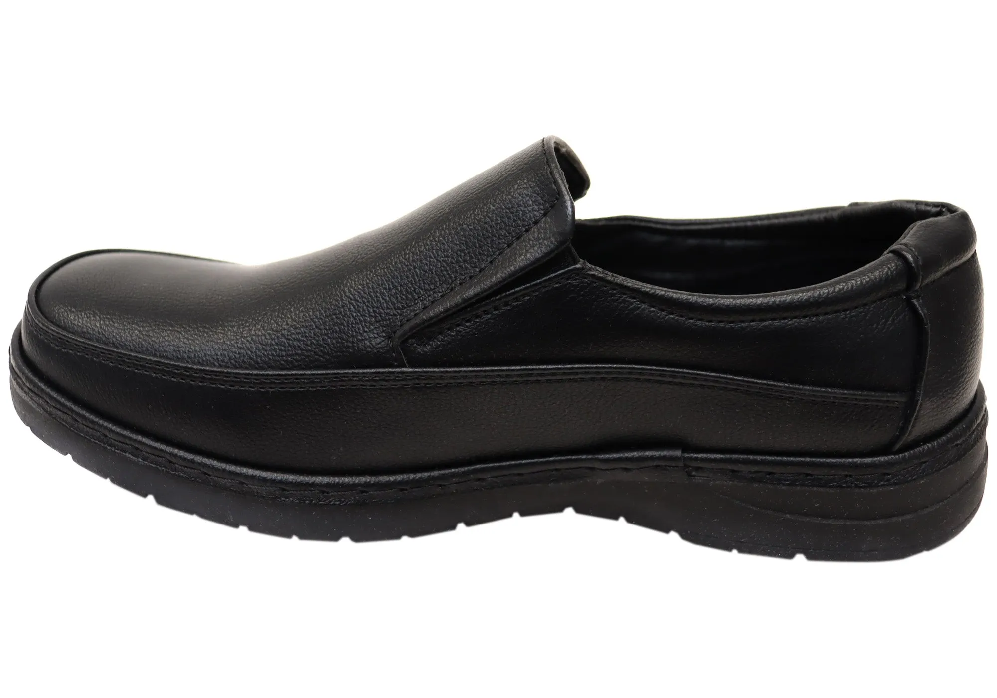 Woodlands Mens Shortall Black Comfortable Slip On Shoes